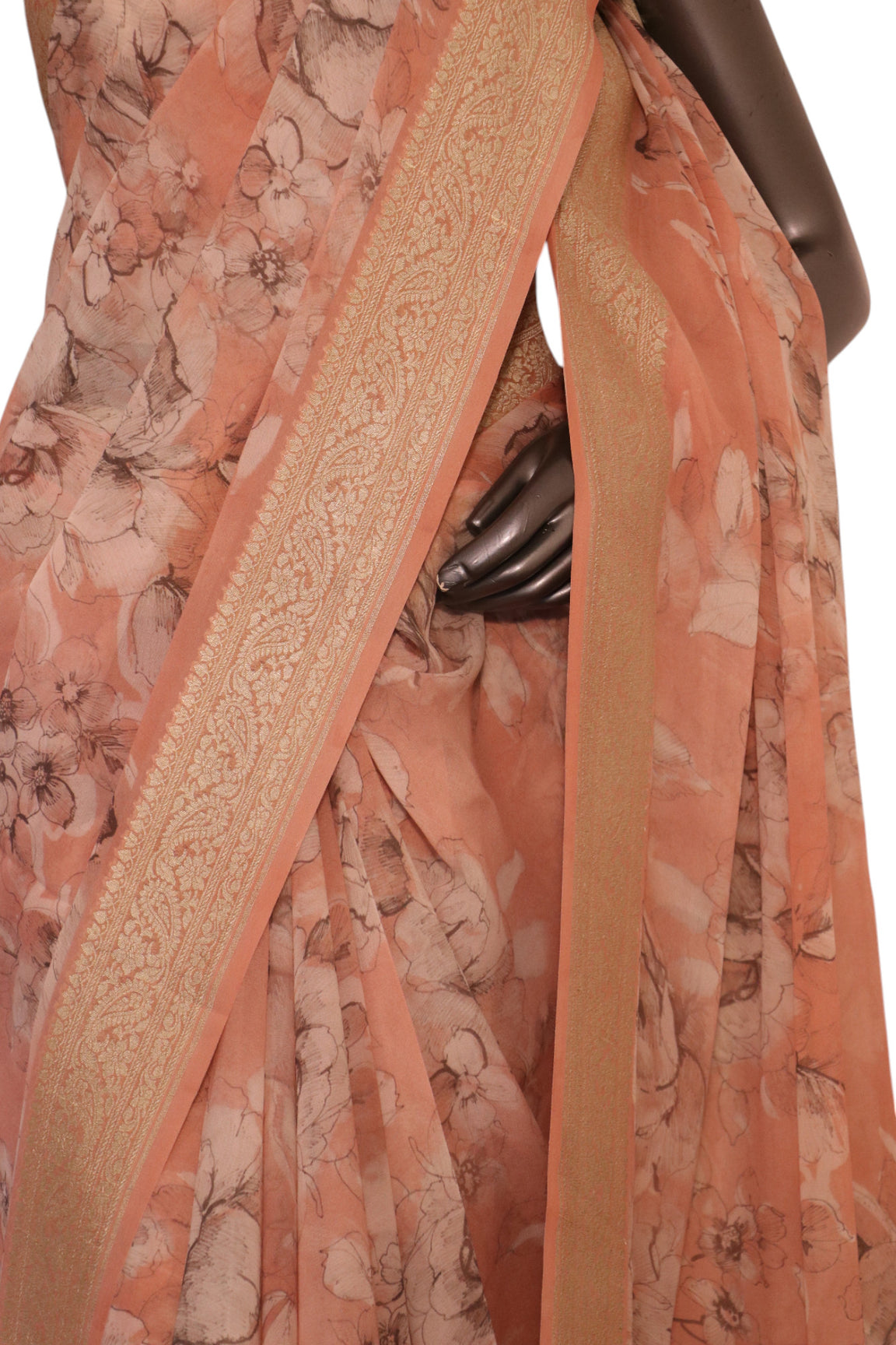 Pure Printed Georgette Silk Saree AL200656