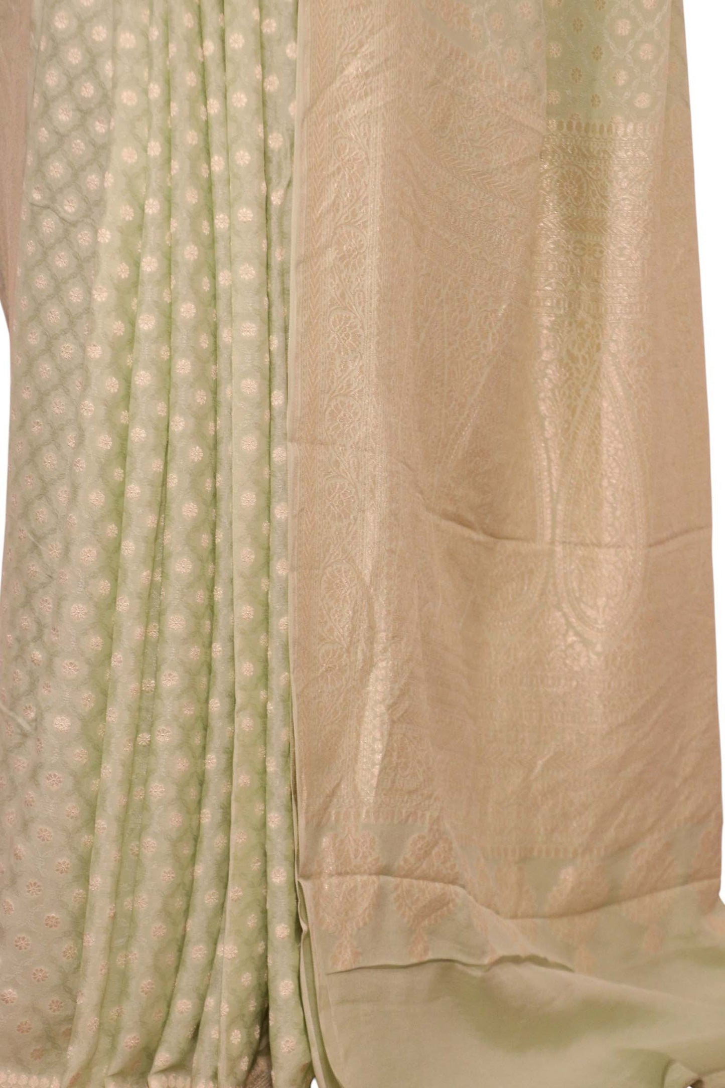 pure handloom zari butta banarasi crepe silk saree al206650