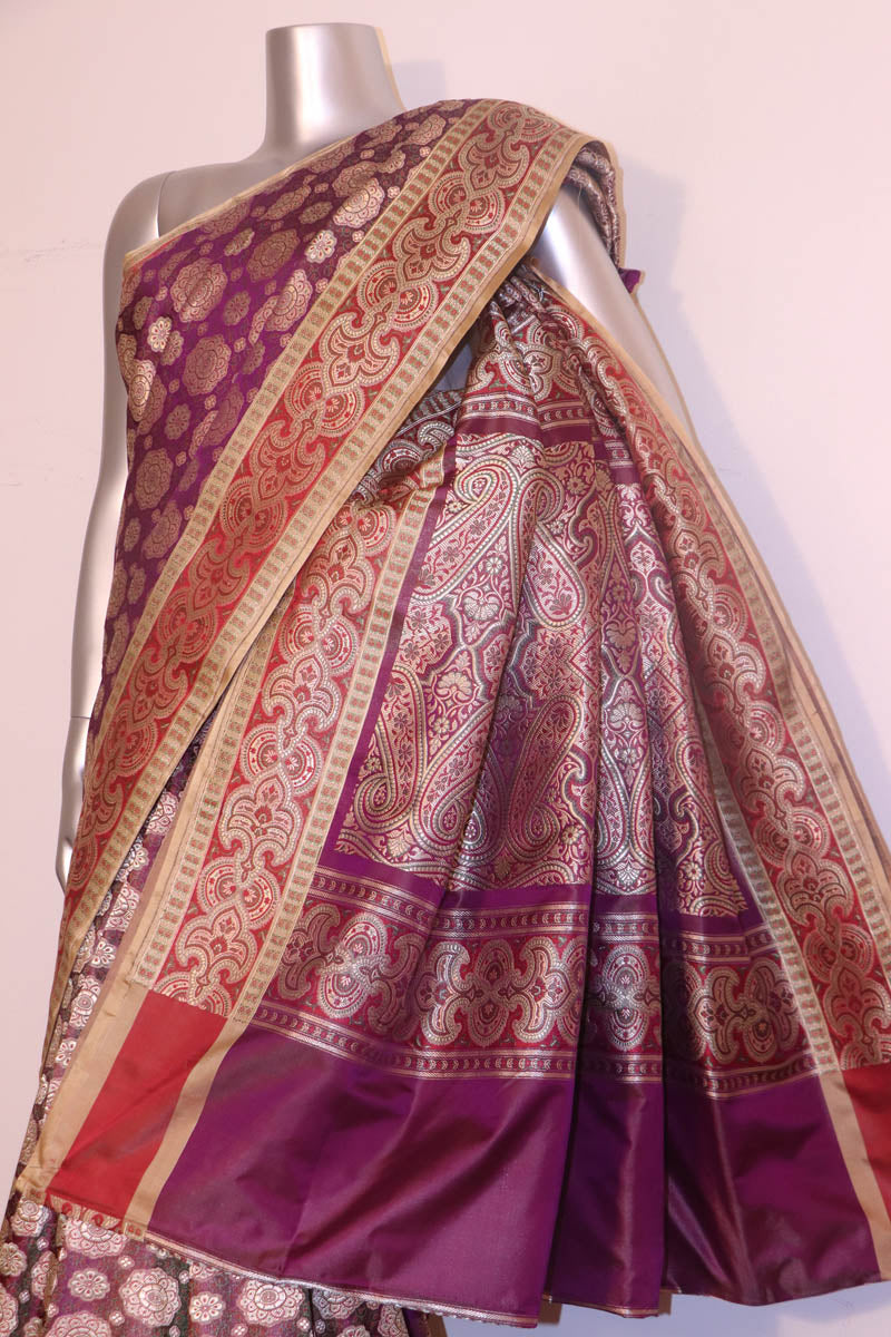 Exclusive Grand Jamawar Tanchoi Silk Saree AH201935