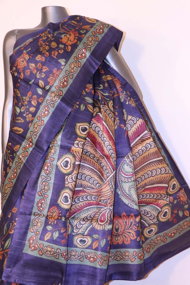 Exclusive Printed Pure Tussar Silk Saree AI207506