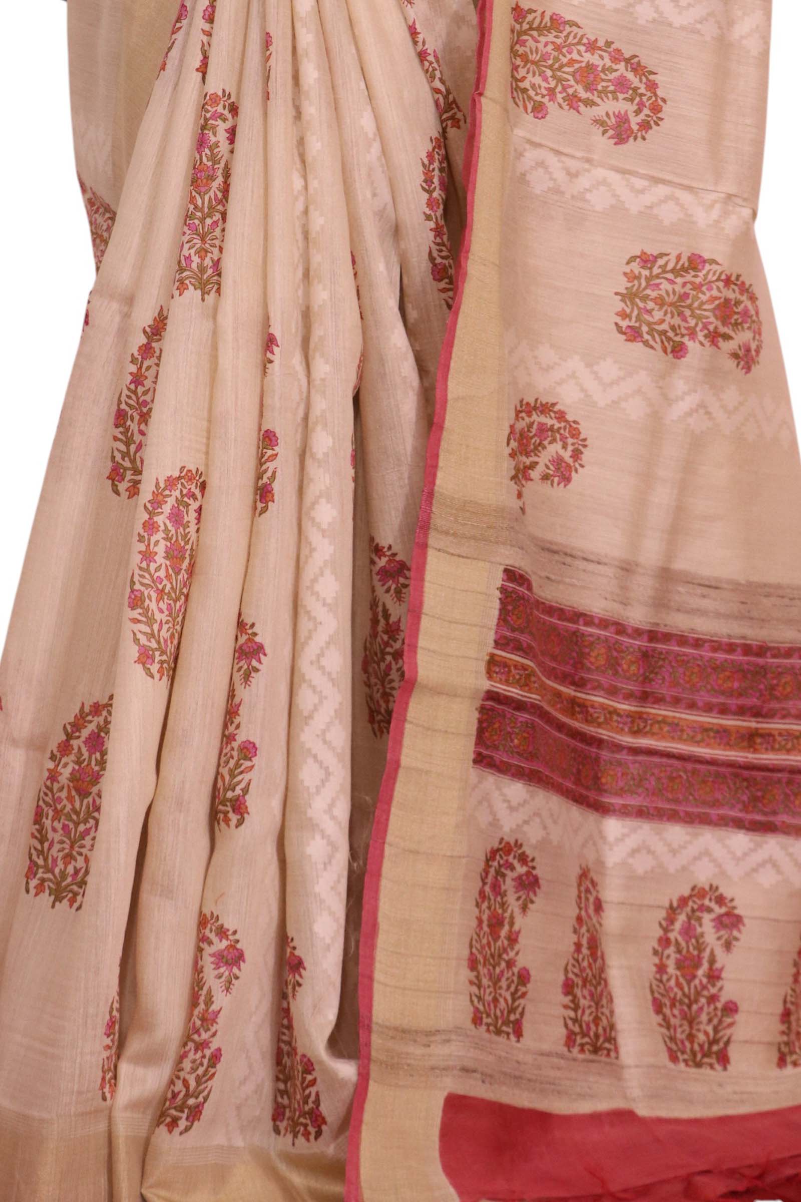 Handloom Pure Tussar Silk Saree AL203727