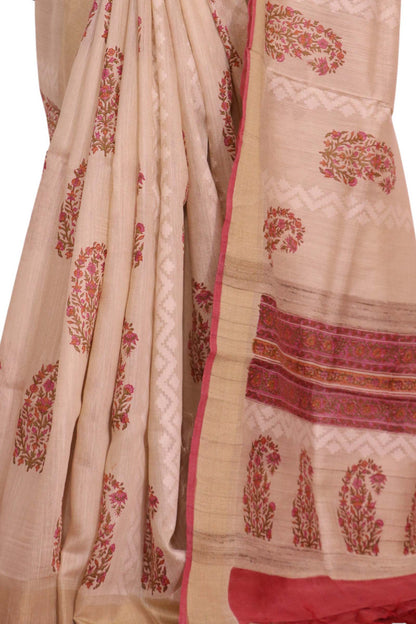 Handloom Pure Tussar Silk Saree AL203727