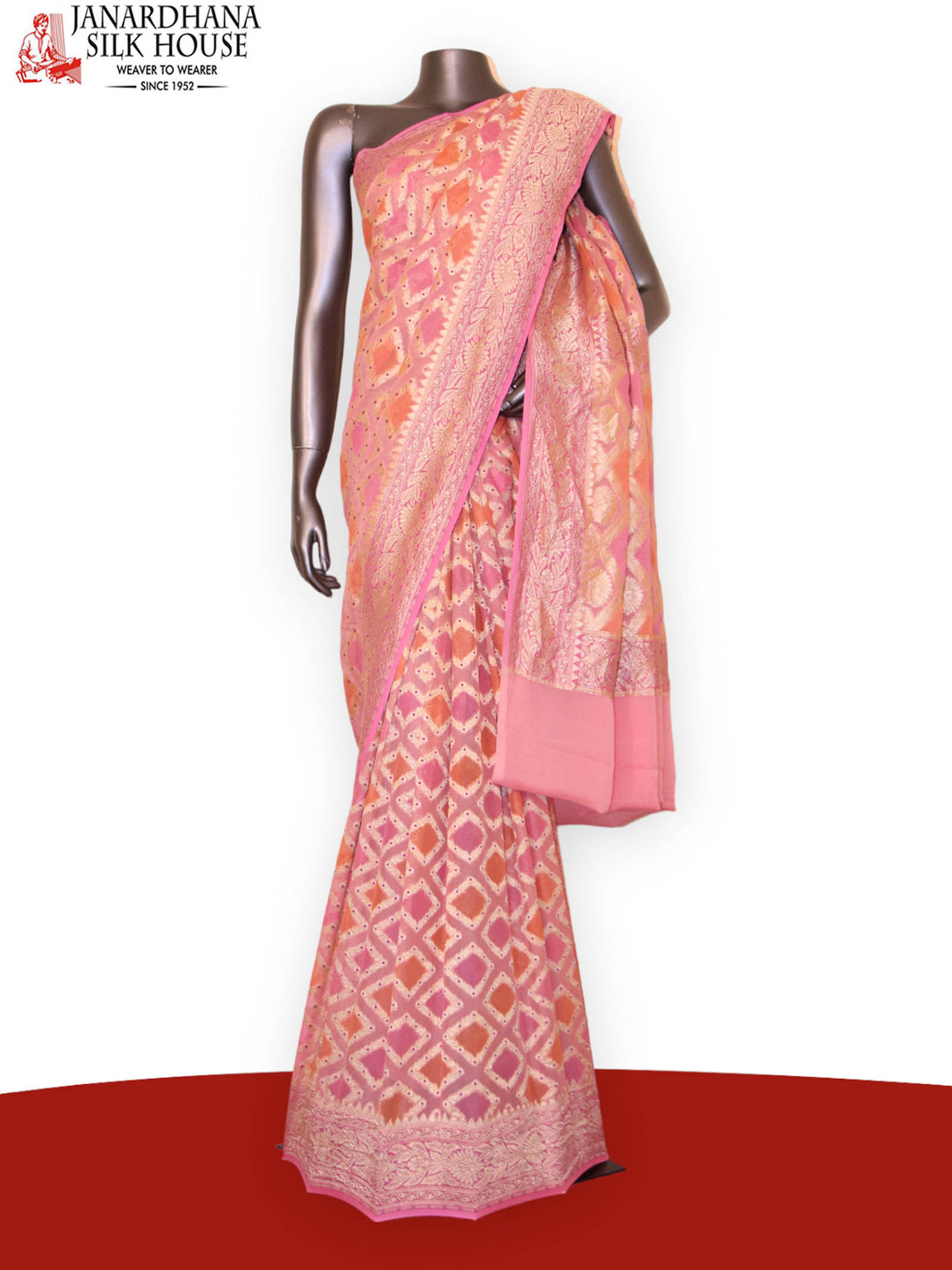 Designer Meenakari Banarasi Georgette Silk Saree AJ202575