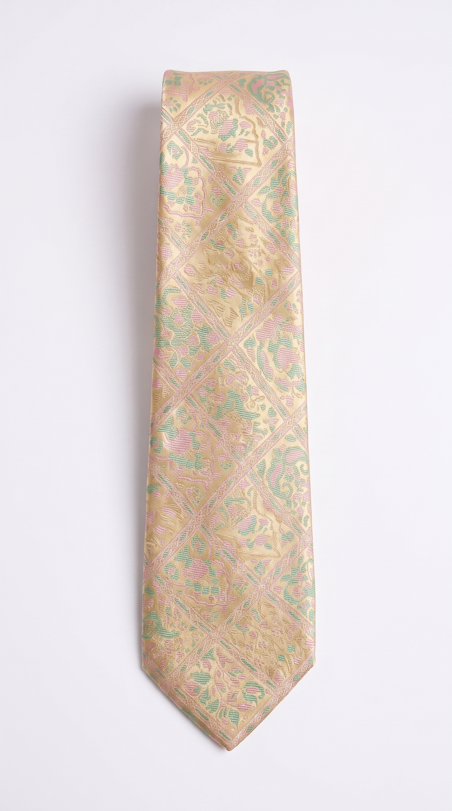 silk tie am201233 - full-length front flat-lay view