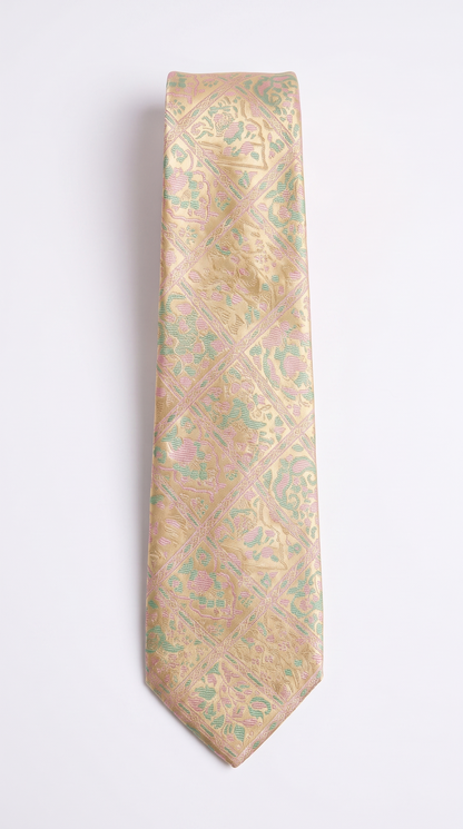 Silk Tie AM201233 - Full-Length Front Flat-Lay View