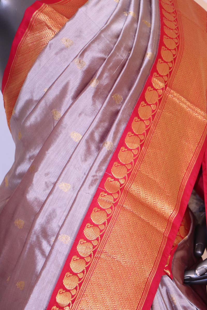 Grand Contrast Wedding Pure Silk Saree AI212982