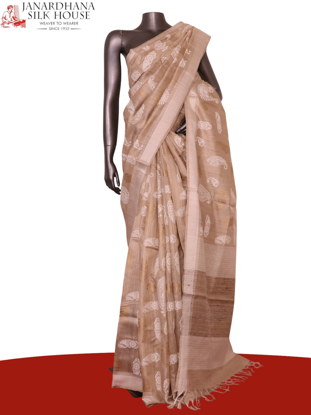 Handloom Pure Tussar Silk Saree AL203711