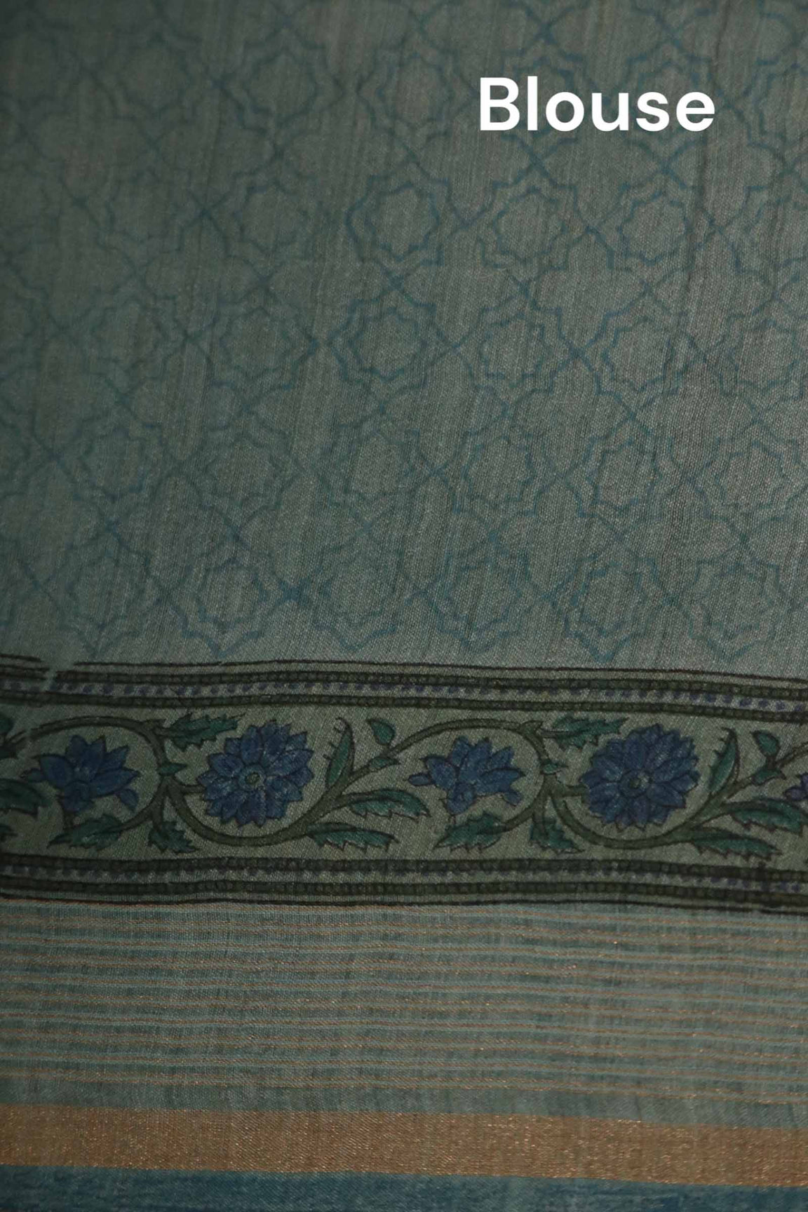 Pure Floral Tussar Silk Saree AJ205597