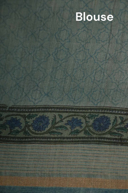 Pure Floral Tussar Silk Saree AJ205597