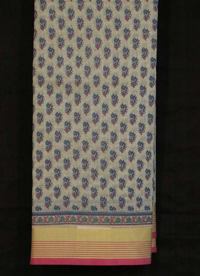 Printed Pure Cotton Saree AI207817