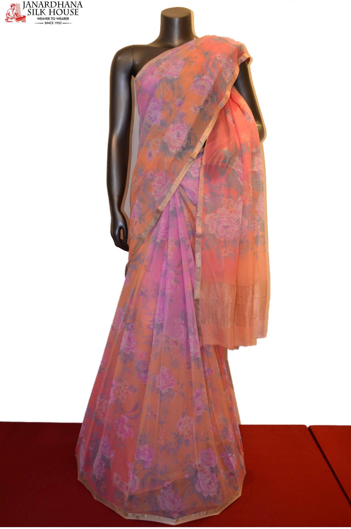 Party Wear &amp; Exclusive Pure Silk Chiffon AE208295