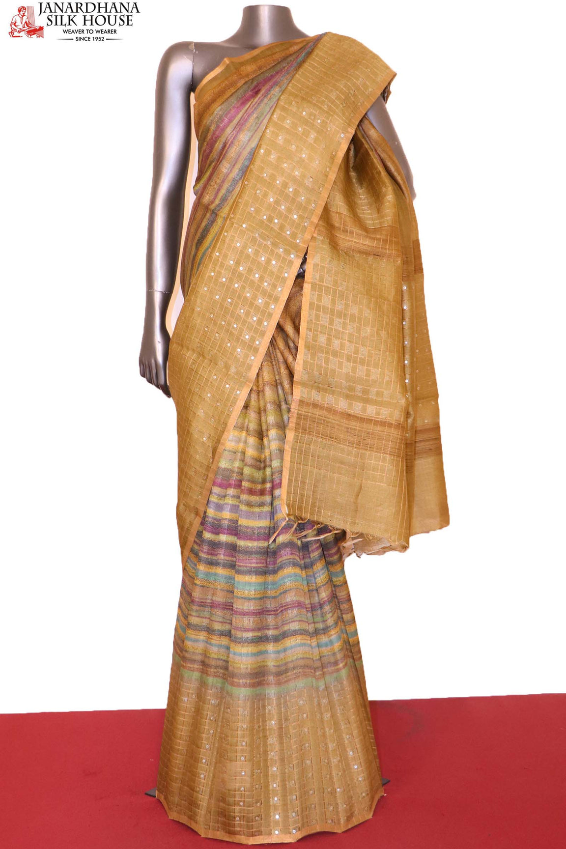 Handloom Pure Tussar Silk Saree AI209161