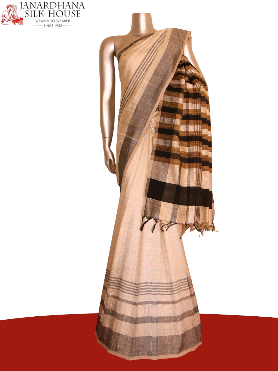 Handloom Pure Tussar Silk Saree AJ204628