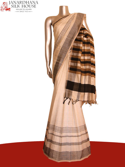 Handloom Pure Tussar Silk Saree AJ204628