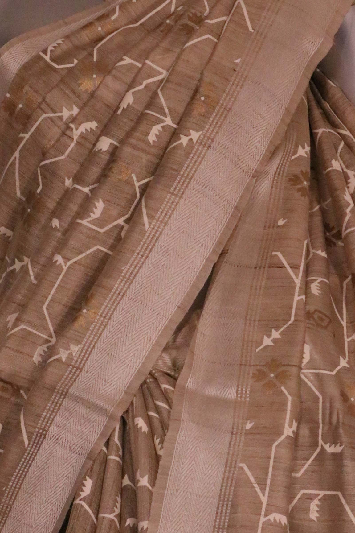 Handloom Pure Tussar Silk Saree AL203713