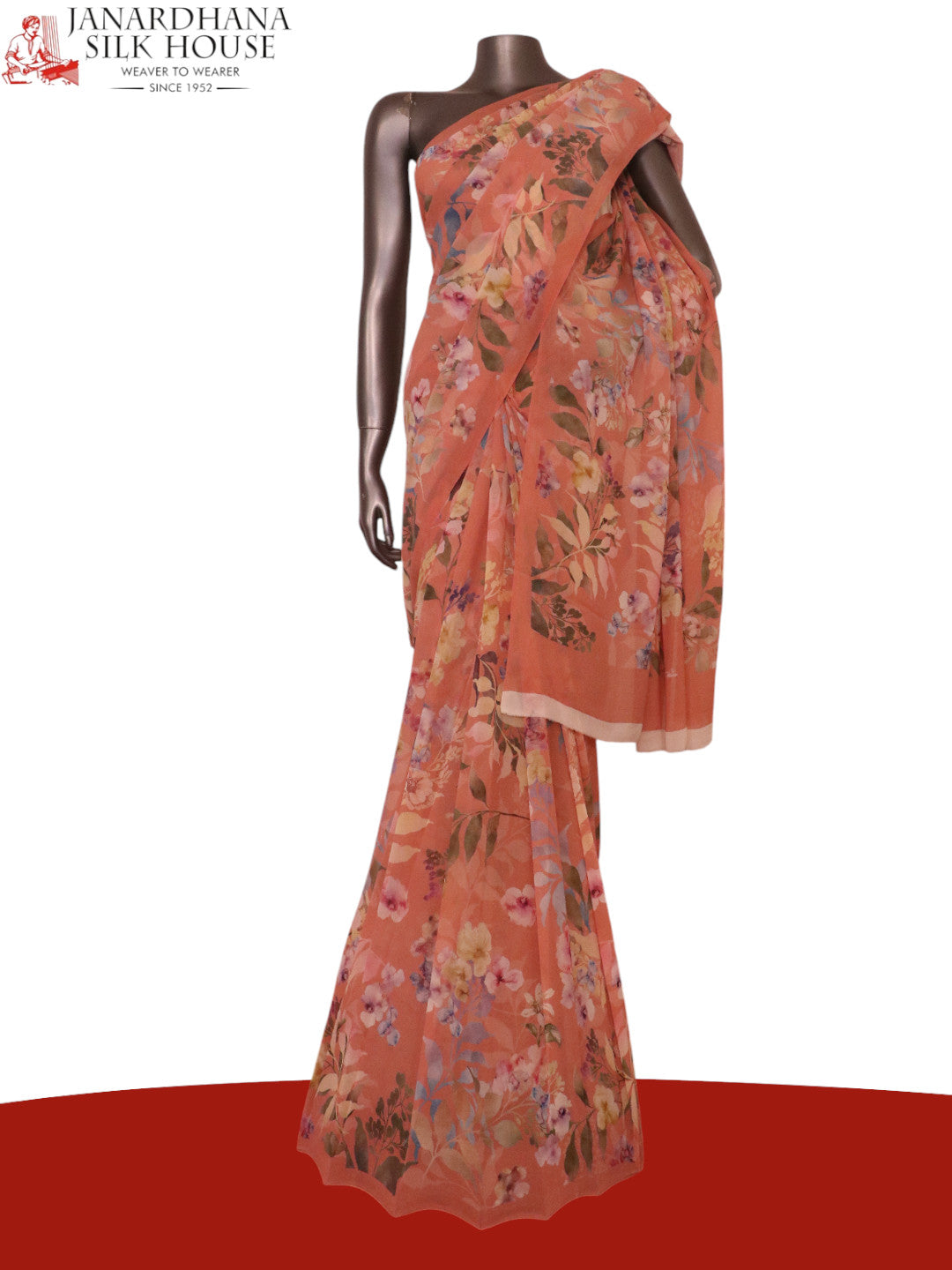 Designer Exclusive Floral Pure Georgette Silk Saree AK210946