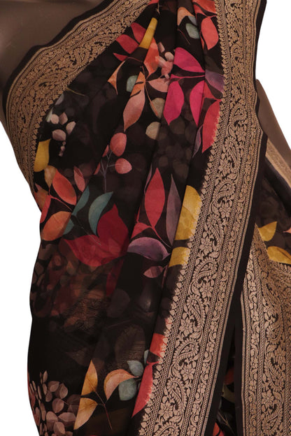 Pure Floral Georgette Silk Saree AK204316