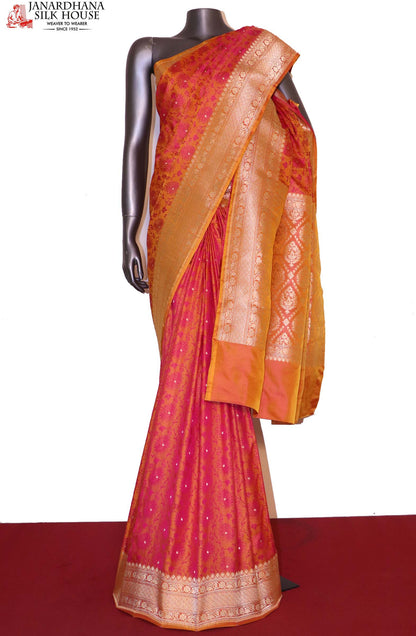 Exclusive Satin Tanchoi Jamawar Silk Saree-Master Weaves AI213909
