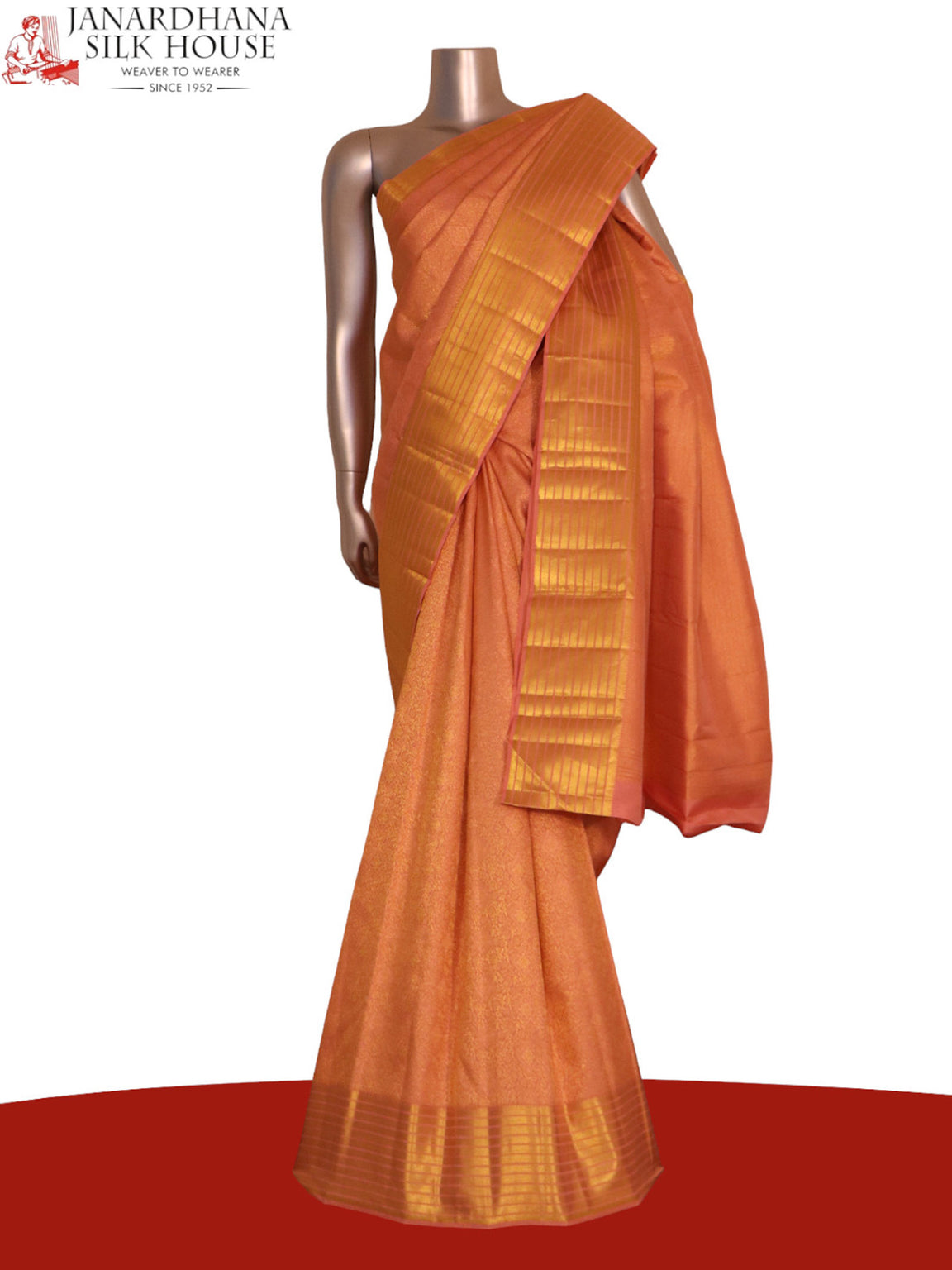 Pure Handloom Zari Brocade Kanjeevaram Silk Saree AK202062