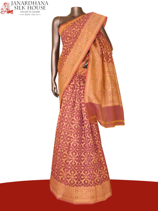 Handloom Banarasi Kora Cotton Saree AJ202538