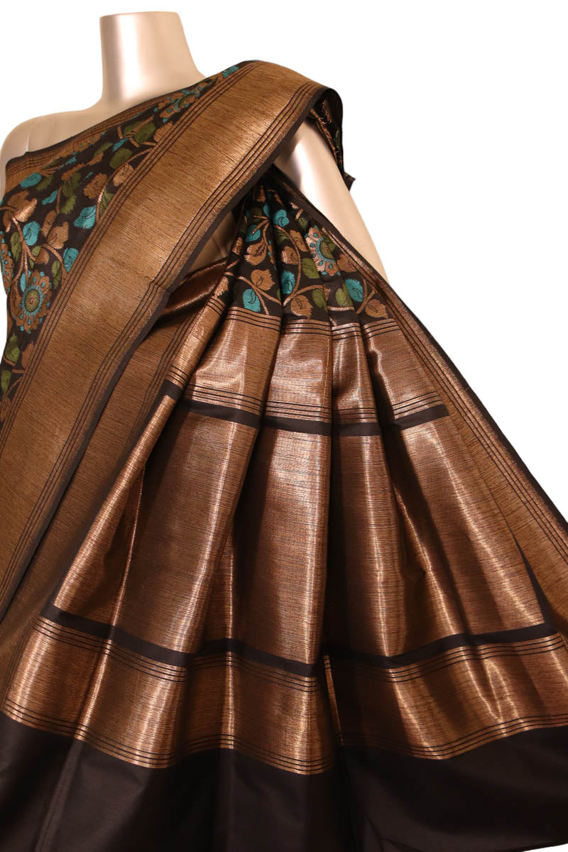 Designer Floral Handloom Tussar Silk Saree AJ202652