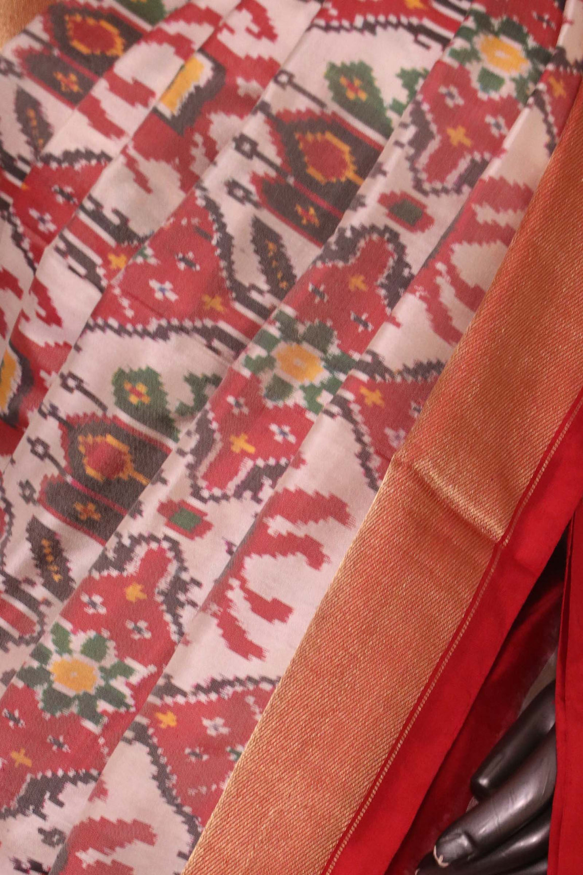 Pure Handloom Patola Ikat Silk Saree AK207289