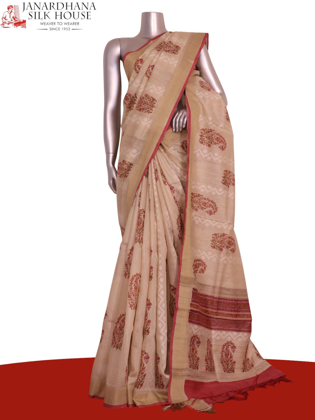 Handloom Pure Tussar Silk Saree AL203727