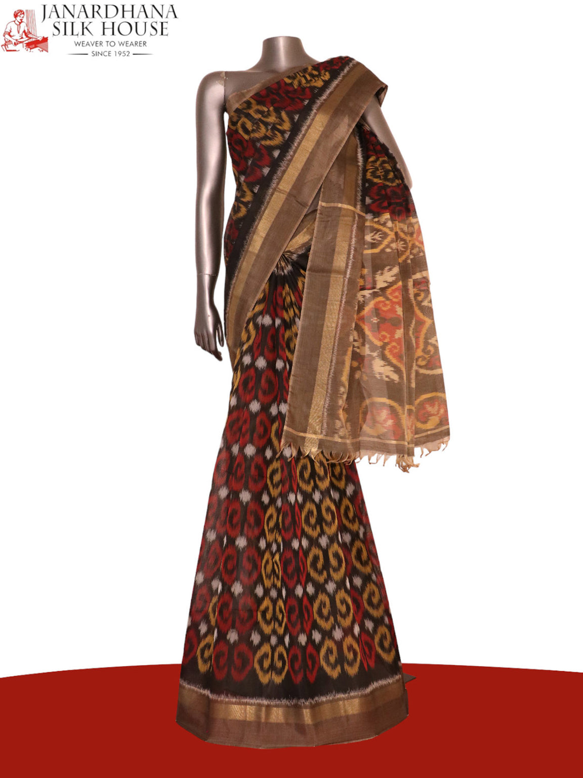 Exclusive Pochampally Silk Cotton Saree AK200055