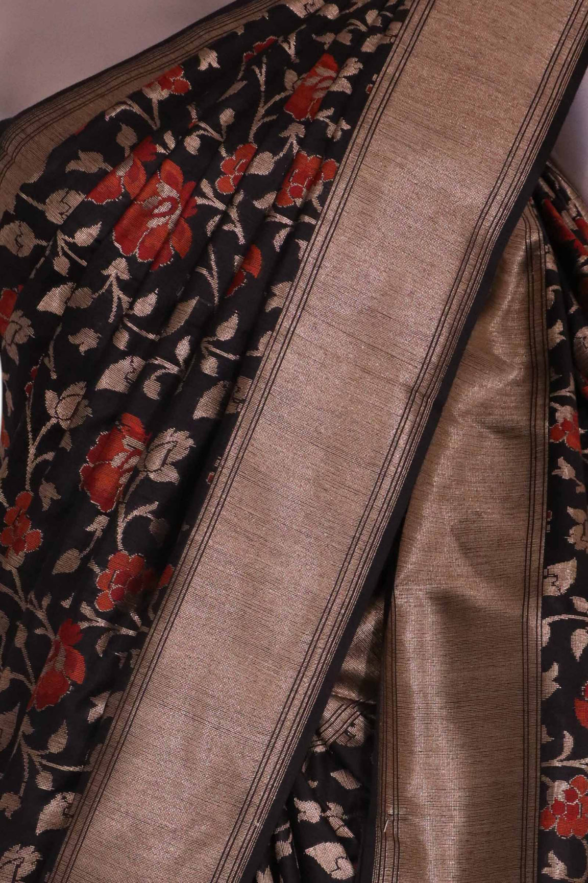 Designer Floral Handloom Tussar Silk Saree AL206539