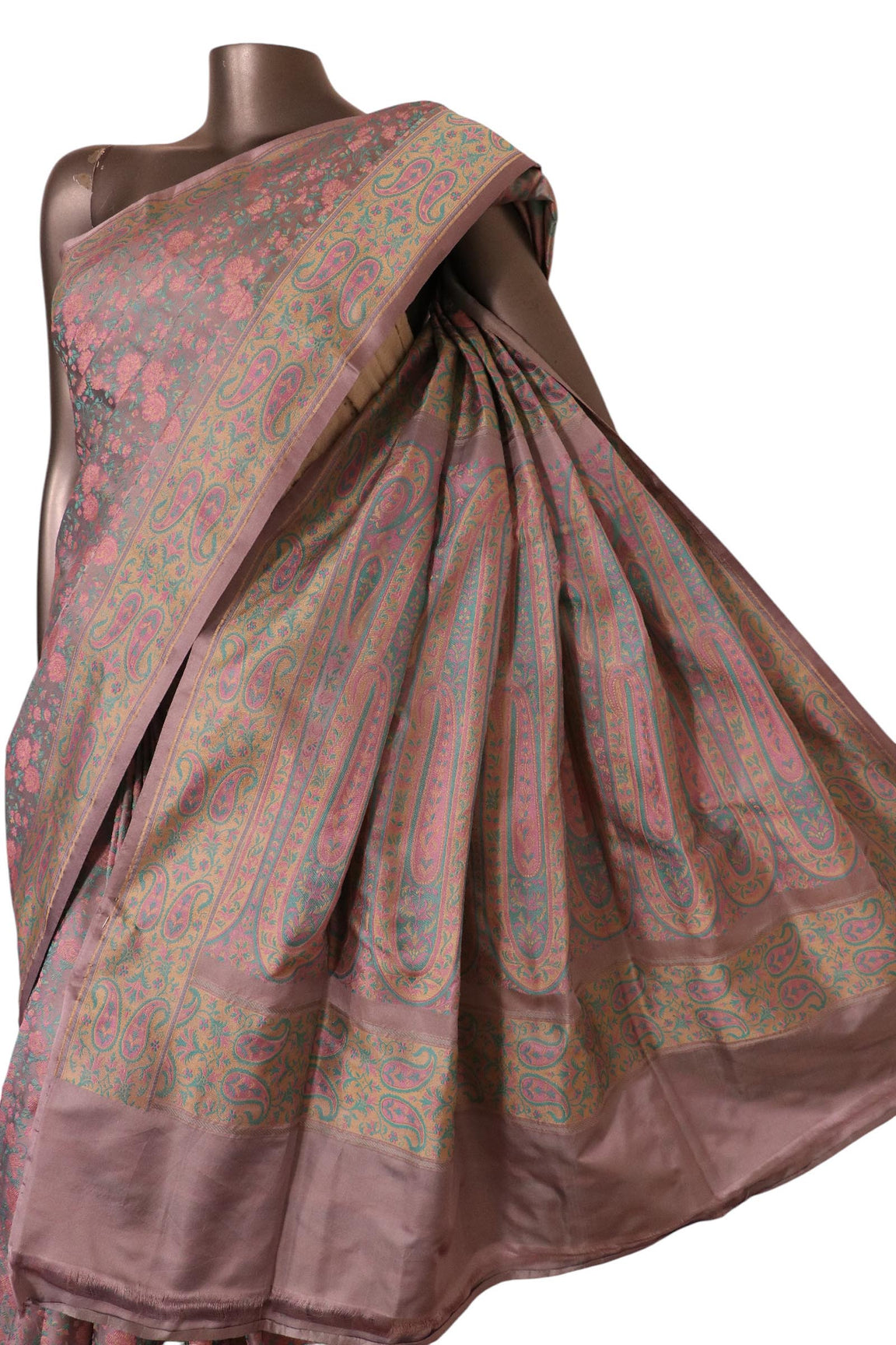 Exquisite Handloom Jamawar Tanchoi Silk Saree-Master Weaves AJ202882