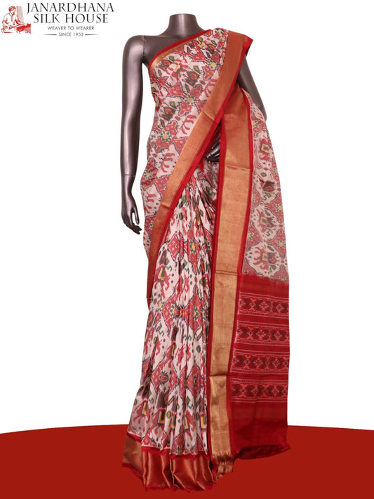 Pure Handloom Patola Ikat Silk Saree AK207289