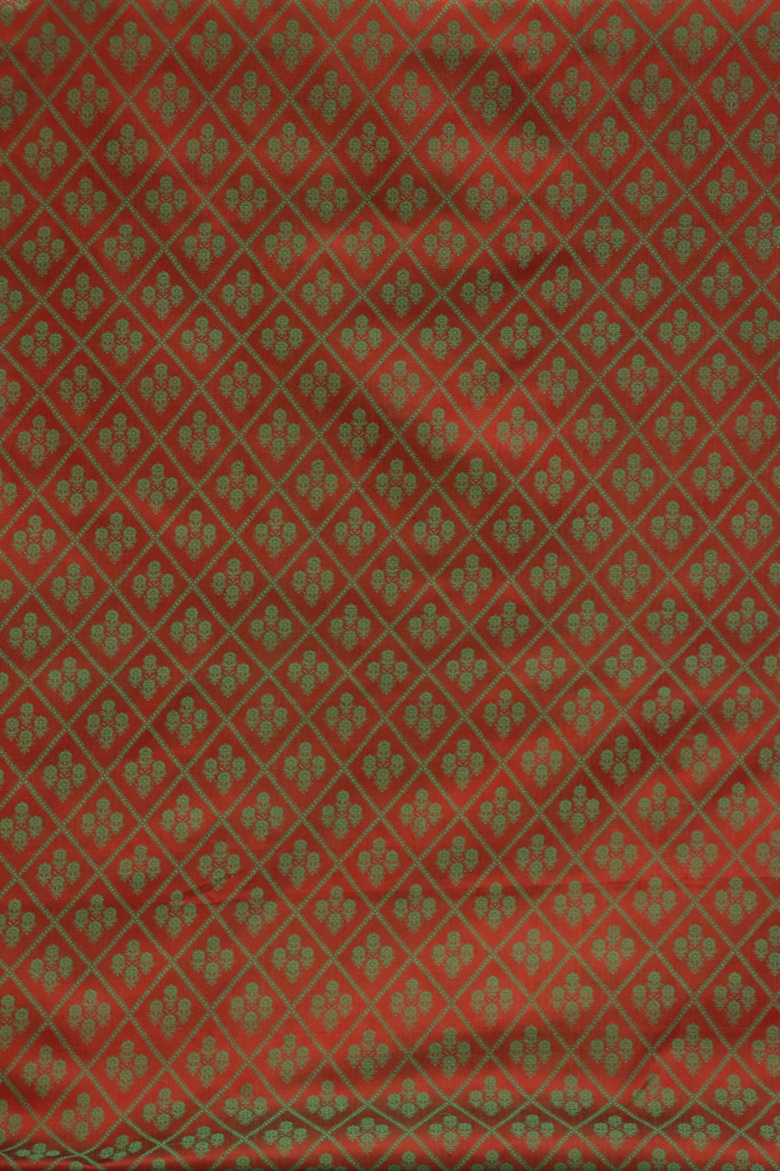 Handloom Pure Silk Jamawar Fabric AE205201
