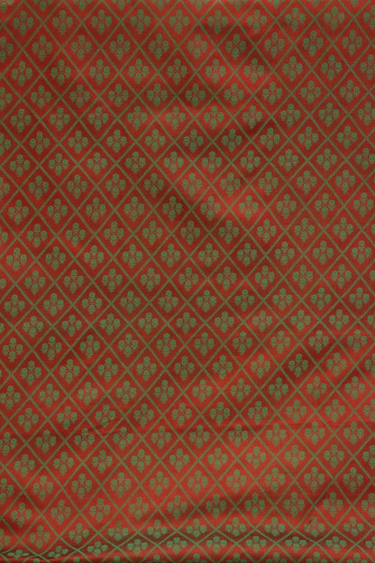 Handloom Pure Silk Jamawar Fabric AE205201