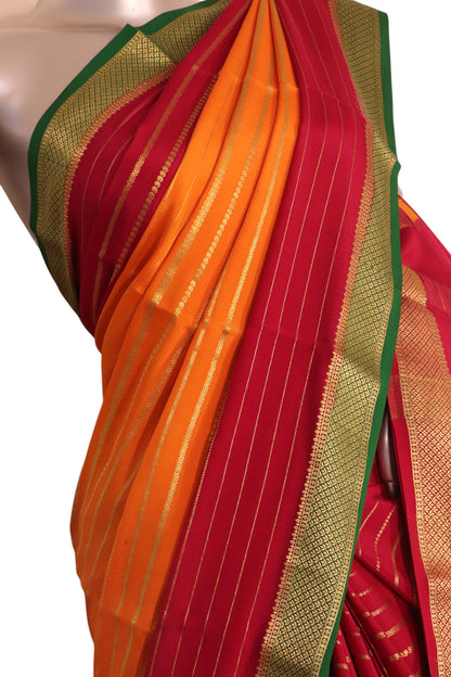 Pure Veldhari Zari Lines Mysore Crepe Silk Saree AK203353