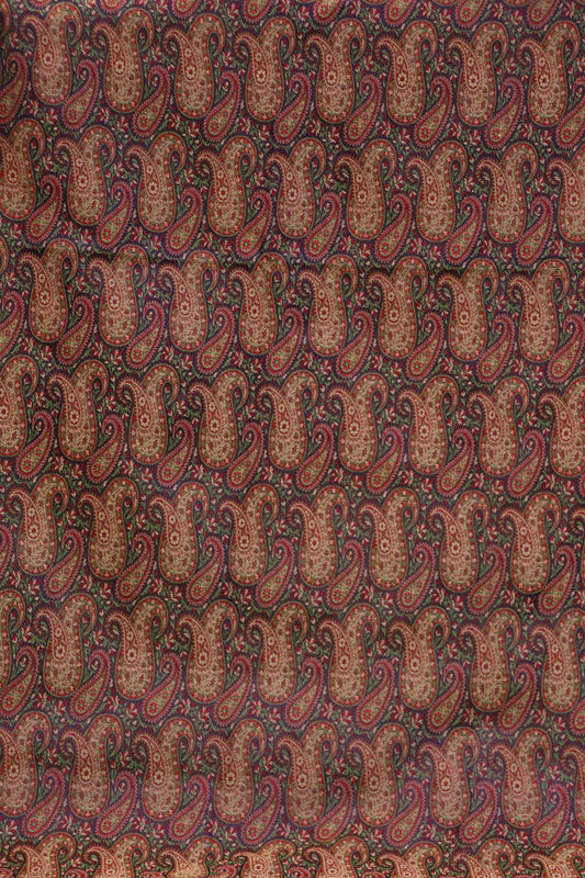 Handloom Pure Silk Jamawar Fabric AK204596
