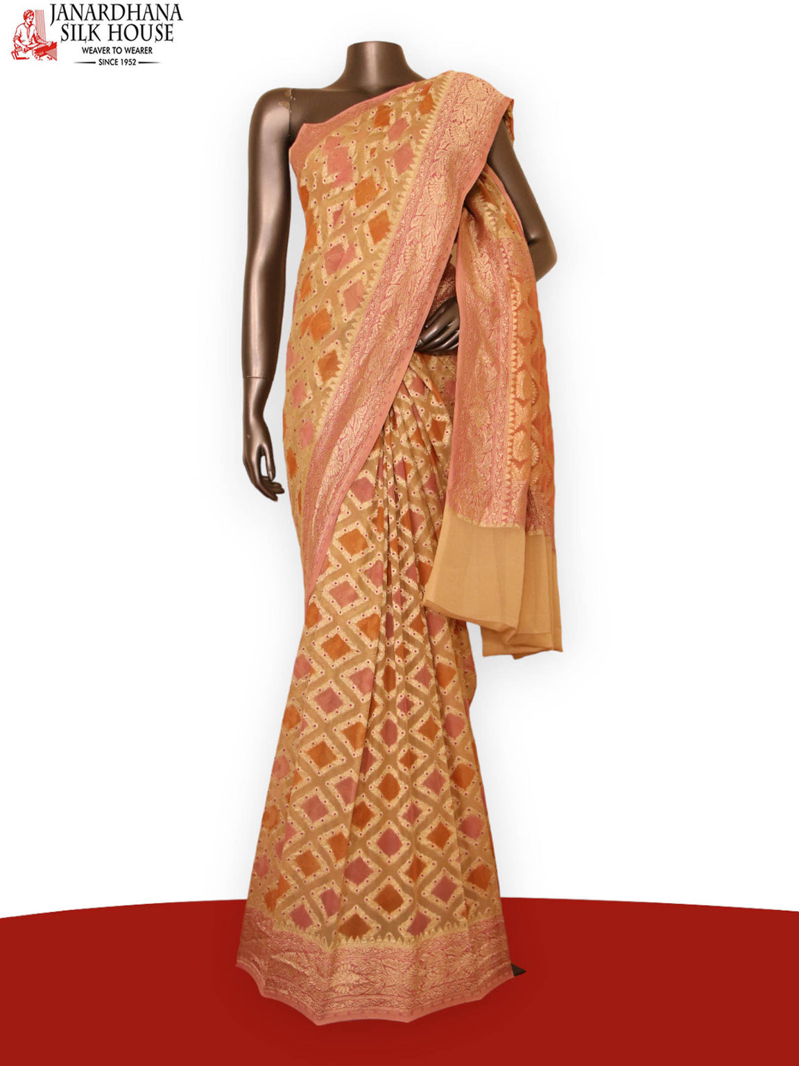 Designer Meenakari Banarasi Georgette Silk Saree AJ202576