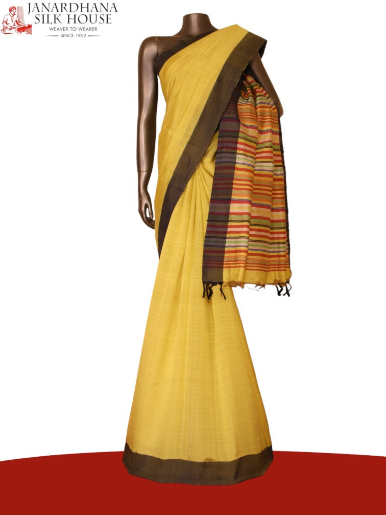Handloom Pure Tussar Silk Saree AJ204688