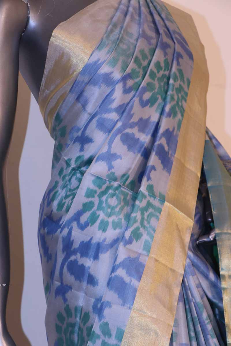 Handloom Pure Ikat Soft Silk Saree AI203726