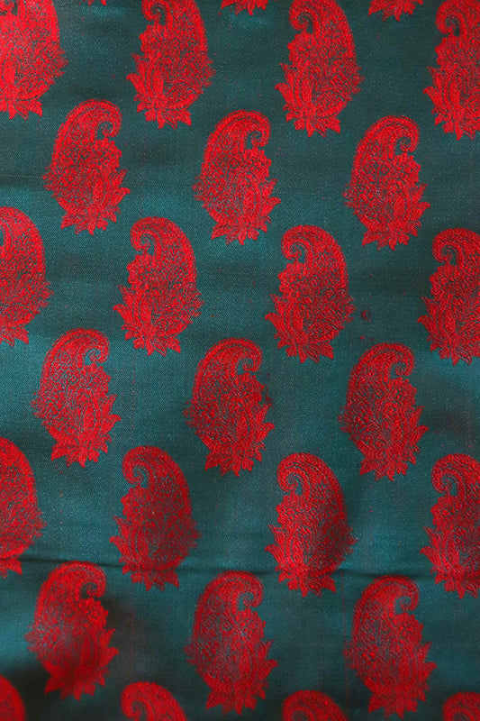 Handloom Exlcusive Pure Silk Jamawar Fabric W-44-45 Inches SMJF00011
