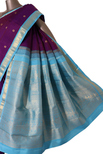 Exclusive Contrast Wedding Kanjeevaram Silk Saree AJ212558