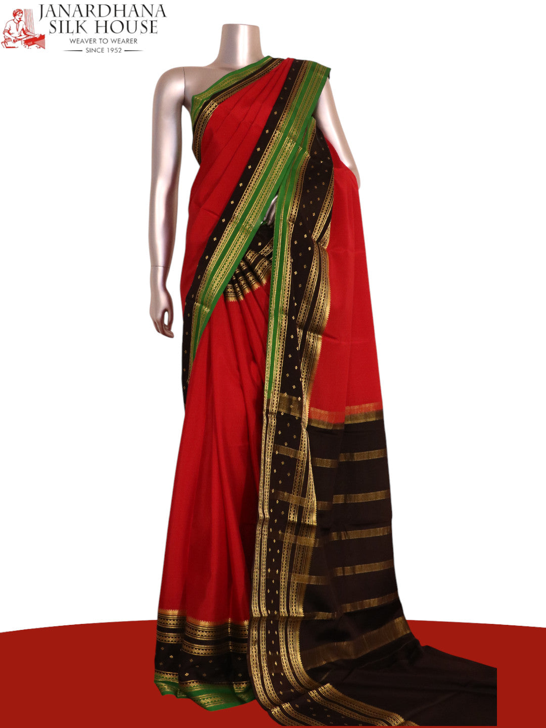 Pure Contrast Mysore Crepe Silk Saree AK211935