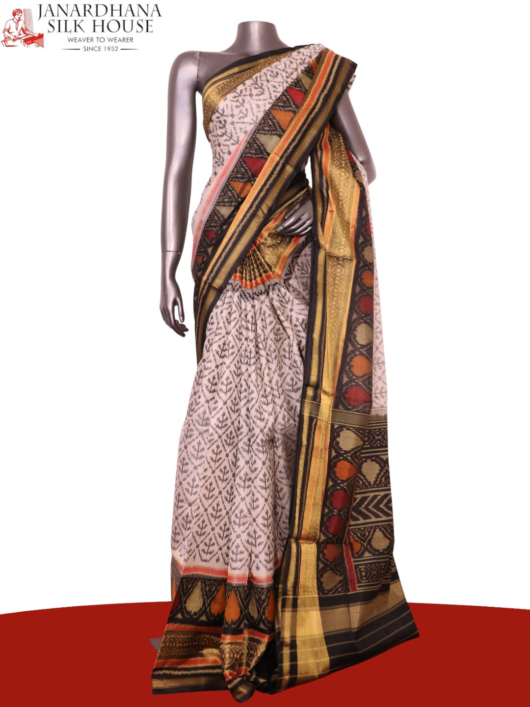 Pure Handloom Patola Ikat Silk Saree AL200444