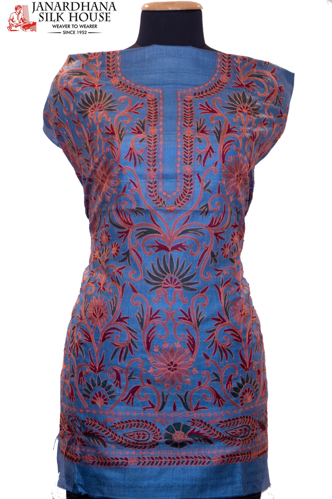 SMJG00066-Exclusive Embroidery Pure Tussar Kurti  SMJG00066