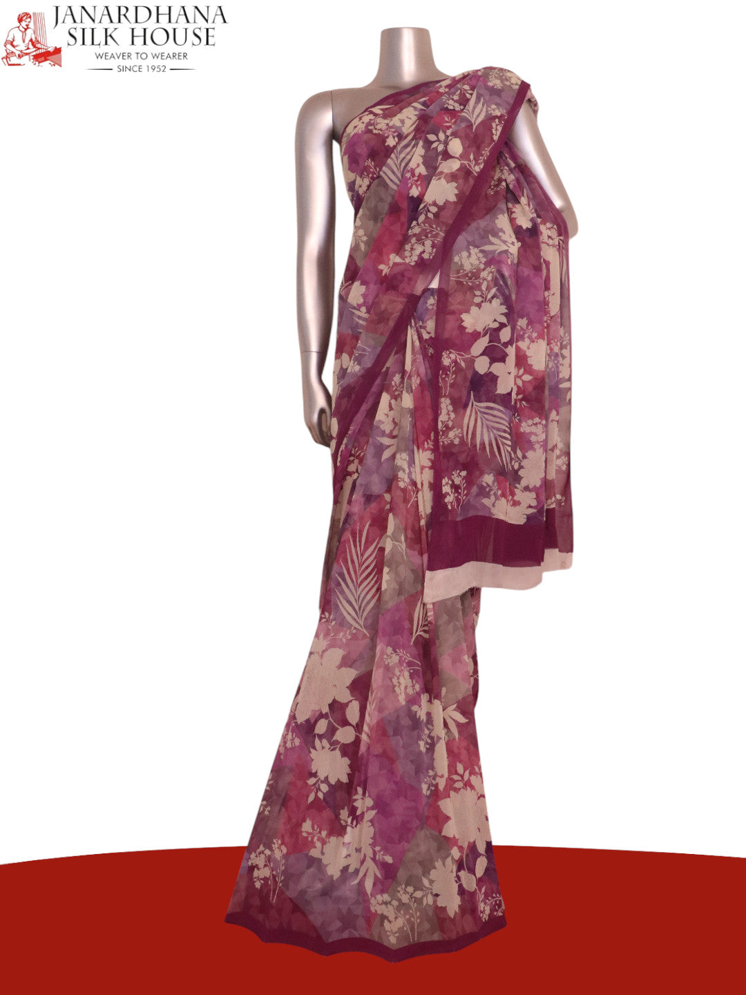 Designer Exclusive Floral Pure Georgette Silk Saree AK210947