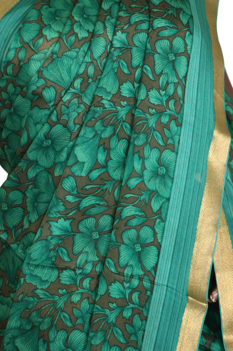 Floral Exclusive Pure Crepe Silk Saree AJ205414