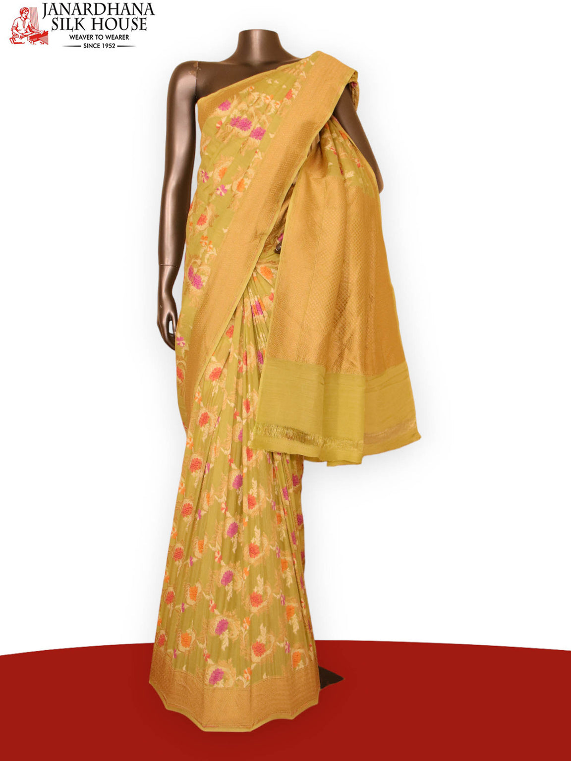 Meenakari Floral Handloom Tussar Silk Saree AJ202481