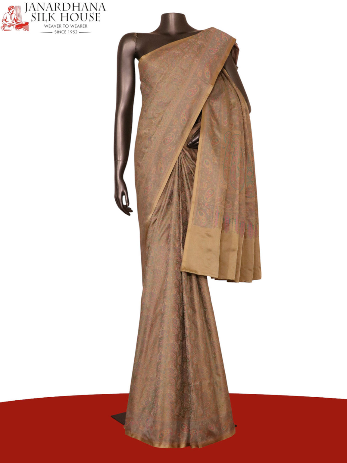 Exquisite Handloom Jamawar Tanchoi Silk Saree-Master Weaves AL200376