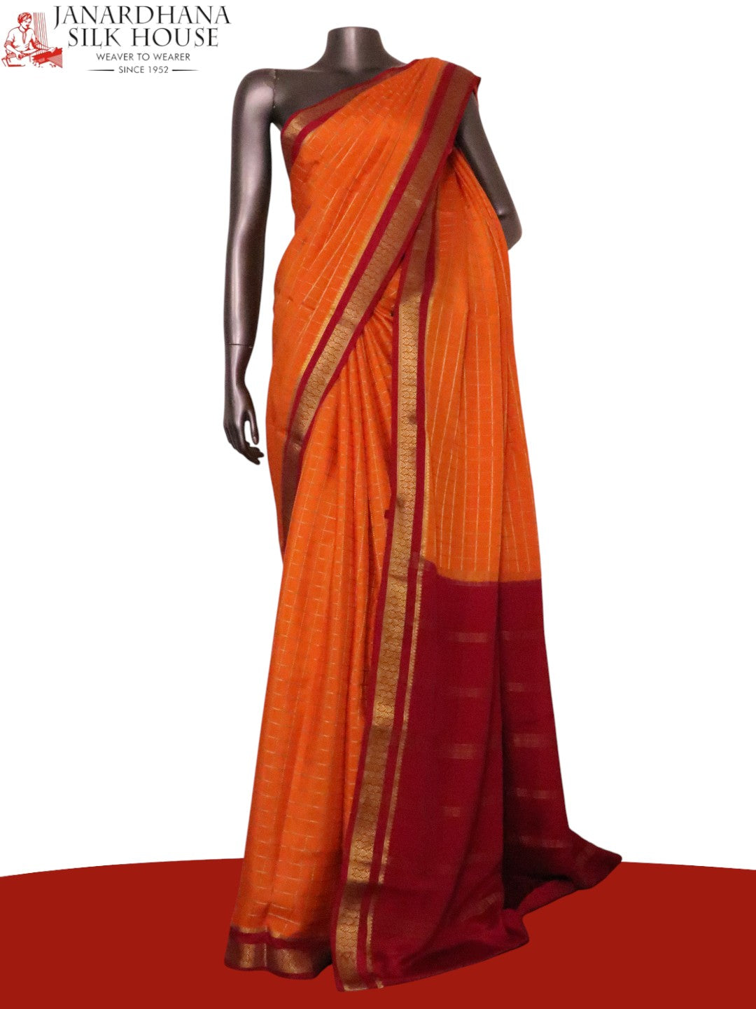 Pure Mysore Crepe Silk Saree AL211347