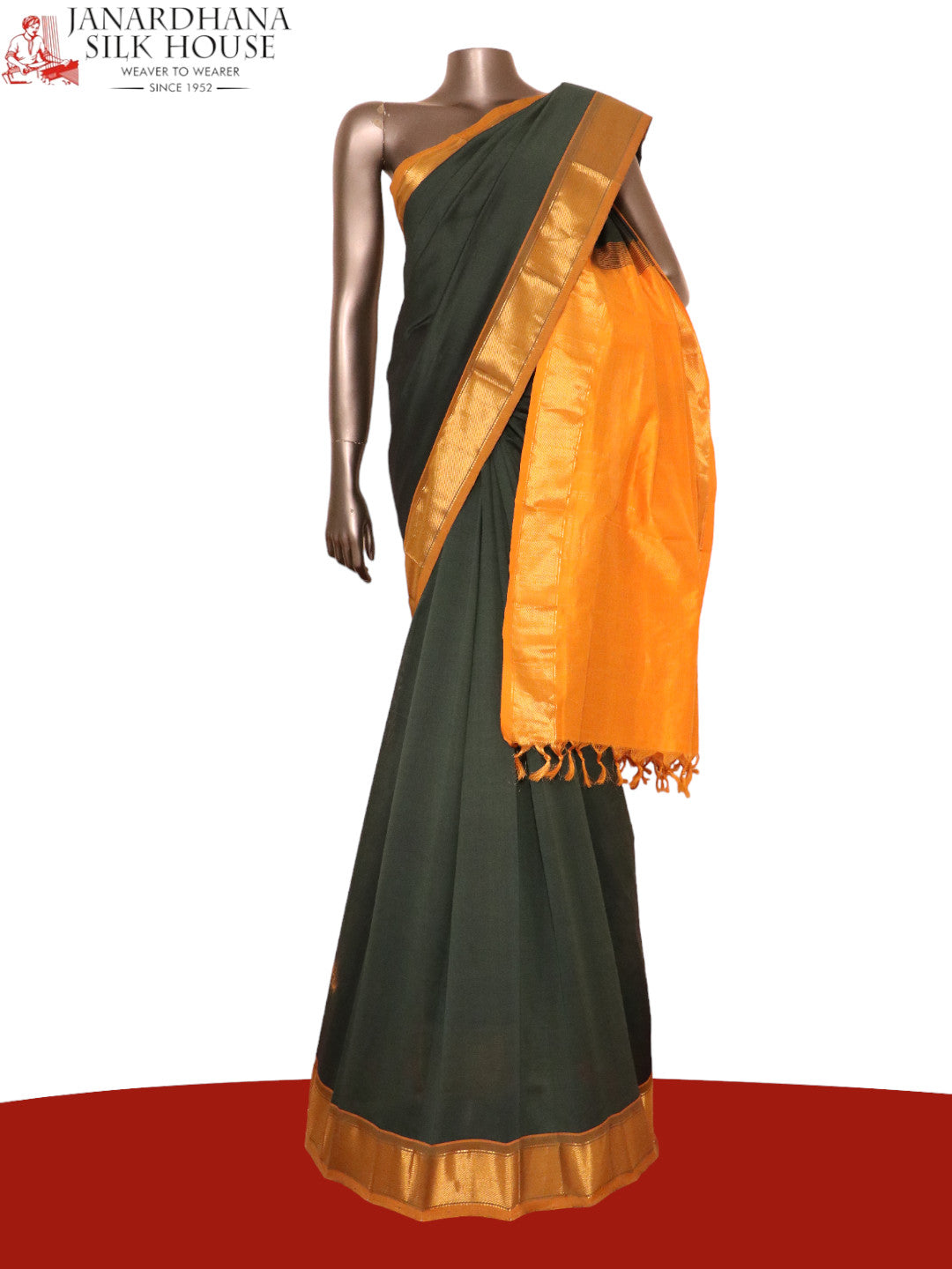 Traditional Handloom Pure Maheshwari Cotton AK200794