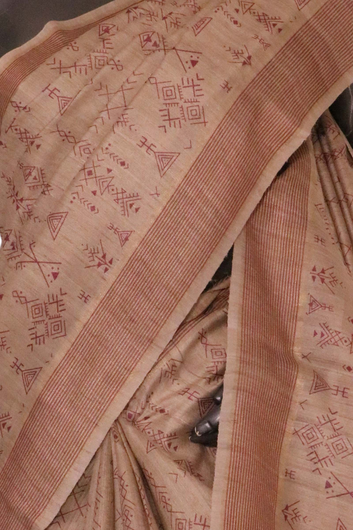 Handloom Pure Tussar Silk Saree AL203721